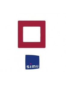 Cadre pour emetteur Simu Hz mural Rouge framboise