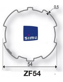 Bagues ZF54 moteur Simu T5 - Dmi5 (axe en coupe)