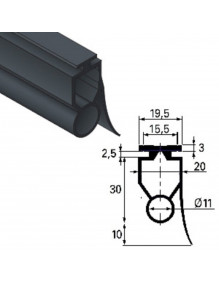 Joint caoutchouc profilé optique barre palpeuse - 9015221