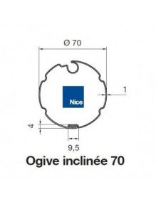 Nice 515.27300 - Bagues Ogive inclinée 70 moteur Nice Era M et MH