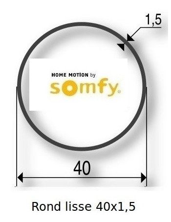 Somfy 9500411 - Bagues Rond lisse 40x1.5 moteur Somfy Ls40