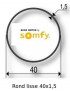 Somfy 9500411 - Bagues Rond lisse 40x1.5 moteur Somfy Ls40