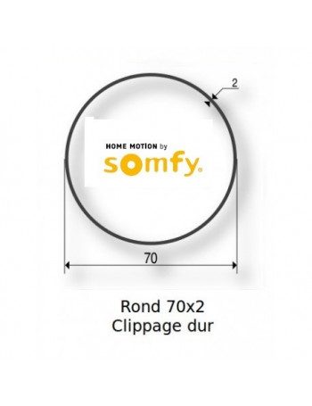 Bagues Rond lisse 70x2 clippage dur moteur Somfy LT60 - LT60 CSI