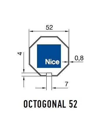 Bagues Octogonal 52 moteur Nice Era M et MH